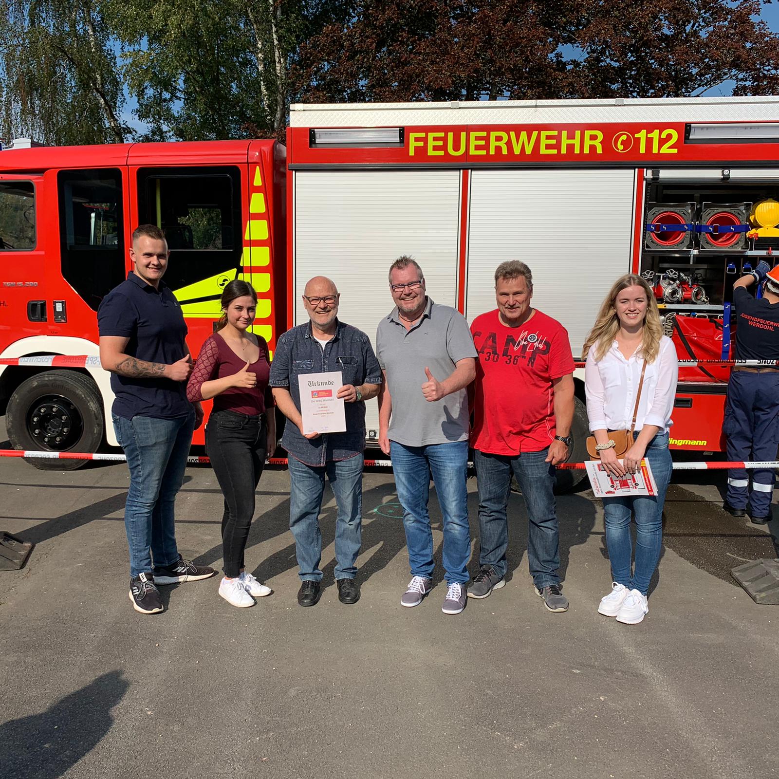 Besuch bei der Eröffnung der Kinderfeuerwehr
