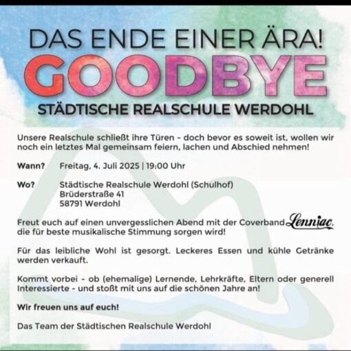 Abschiedsfeier Realschule Werdohl 04.07.2025